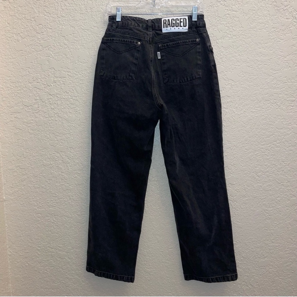 Ragged wide leg jeans black